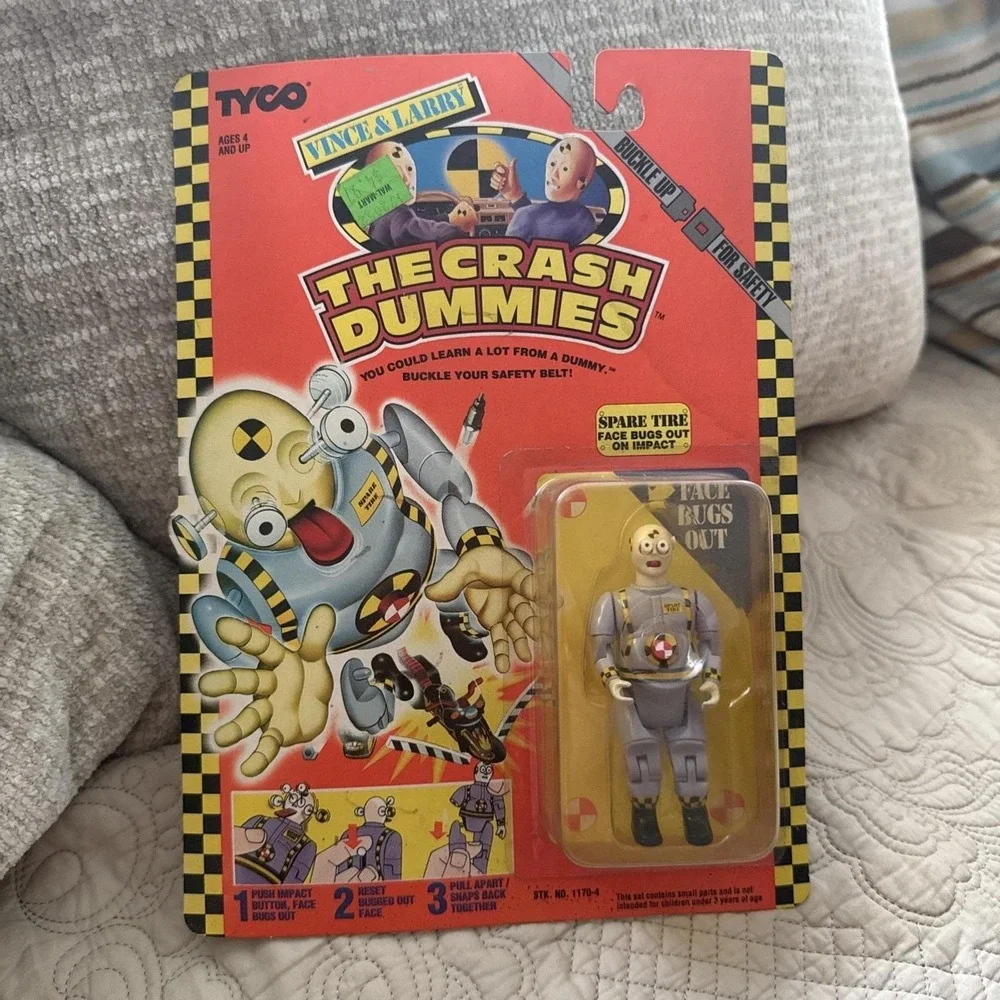Vintage 1991 TYCO Incredible Crash Dummies Spare Tire Action Figure MOC